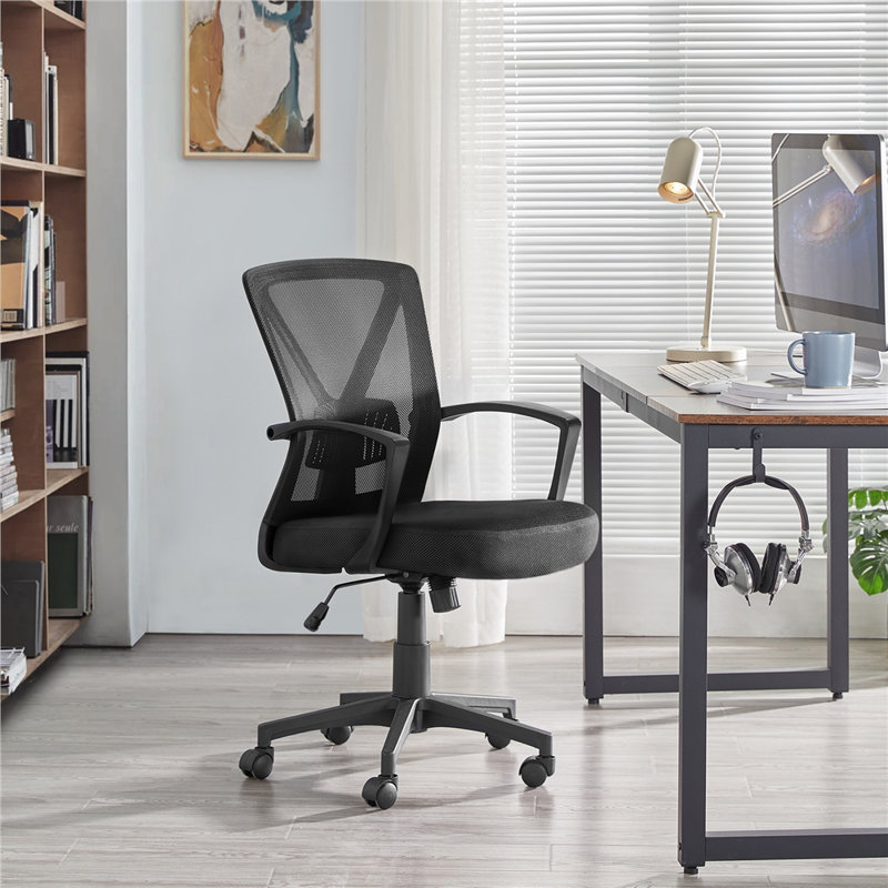 color Executive Mesh Desk Chair, Black