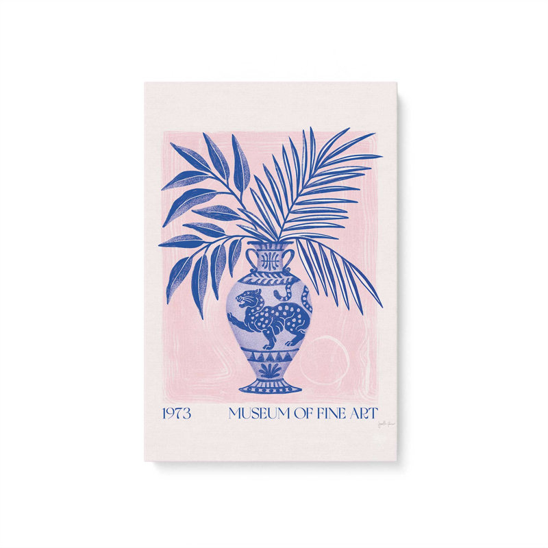 «Botanical Elegance», reproduction de vase sur toile, Toile tendue, H 48 po x l 32 po x P 1,25 po