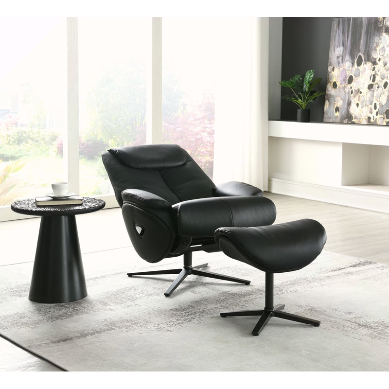 Fauteuil d'appoint pivotant avec repose-pieds Motion