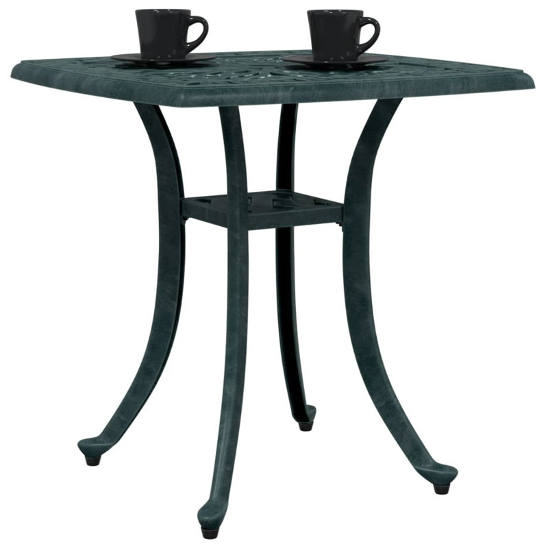 Anandita Square Metal Outdoor Bistro Table - 53 cm W 53 cm D, Green, Green
