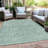 Machine Washable Indoor/Outdoor Xhevrie Teal Rug-396758964