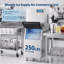 Machine à glaçons commerciale de 450 lb / 24 heures, machine en acier inoxydable de type divisé avec bac de rangement de 250 lb, écran ACL autonettoyant, épaisseur réglable pour bar-restaurant