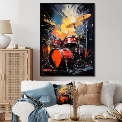 Popart Music Drums - Décoration murale musique