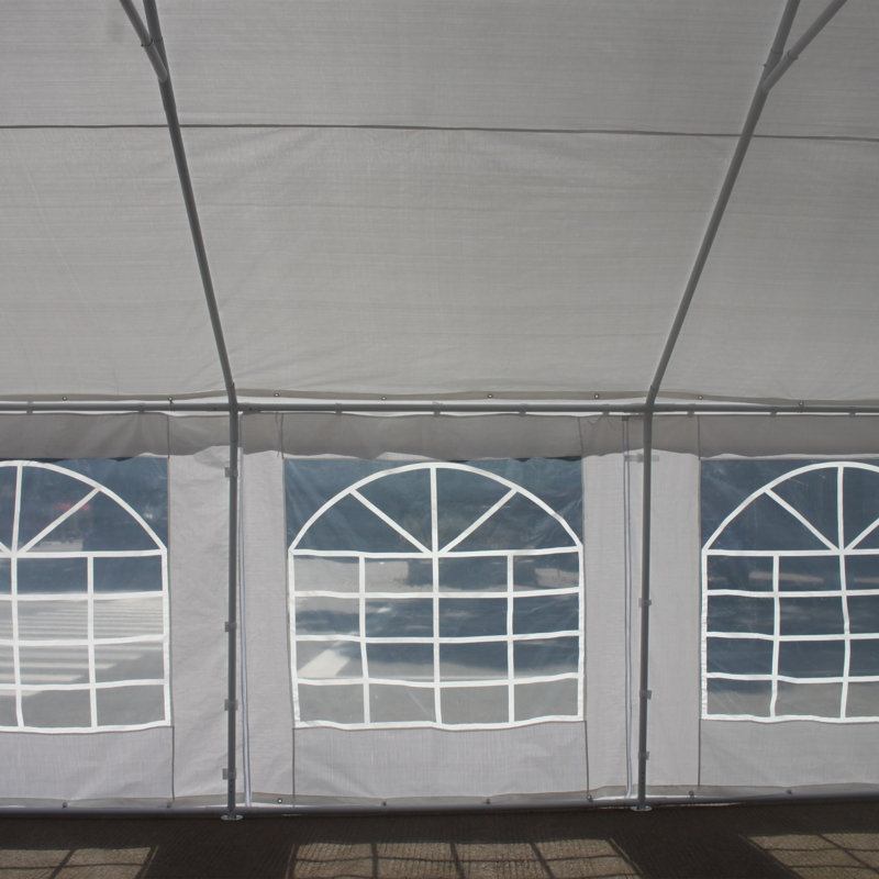 White 20x40 ft Metal Frame Outdoor Event Tent with Windows