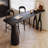 Black Straight Solid Wood Bar Table