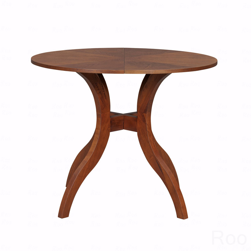 Round Dining Table 39.4" – Traditional Solid Wood Legs, Timeless Elegance, Brown