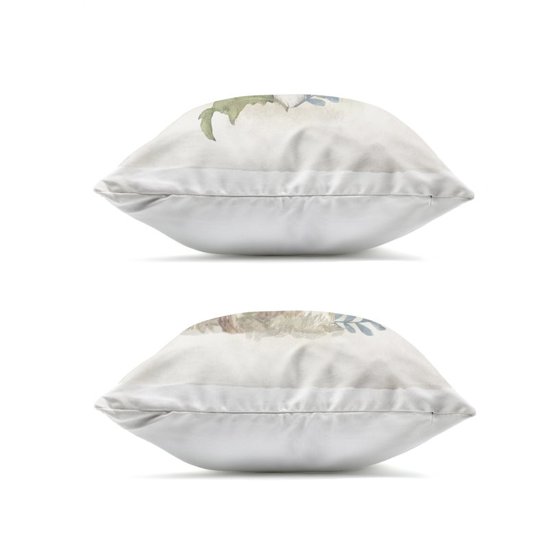 Design by Mollie B. Outdoor Printed Pillow (Set of 2), Mushrooms 