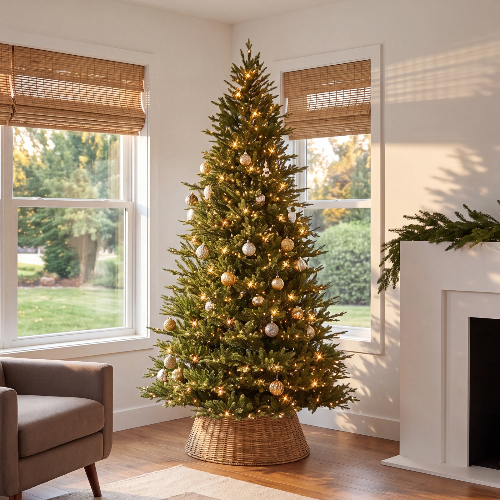 Gulfsa Lighted Artificial Fir Christmas Tree