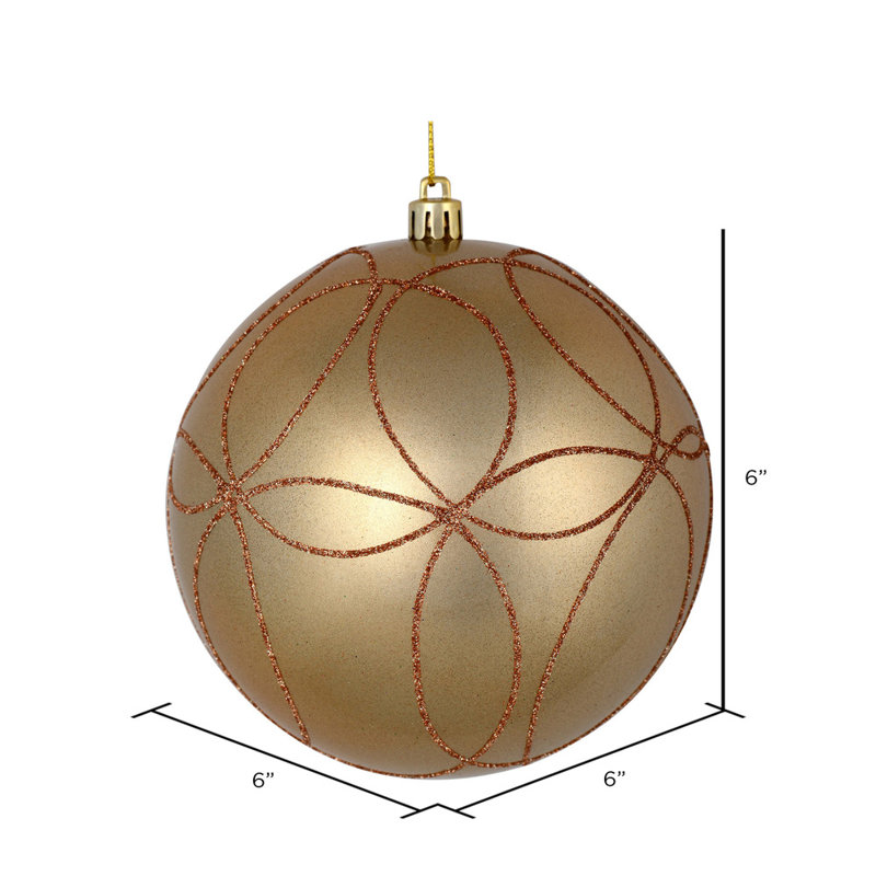 Ornement de bonbons avec motif de paillettes circulaires, Café latté