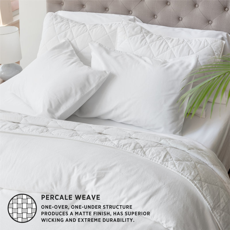 Ensemble de housse de couette  Hunter, Blanc, Housse de couette grand et 2 taies décoratives