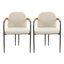 Chaise de salle à manger avec cadre en fer, ensemble de 2 espresso-849111254-849111253