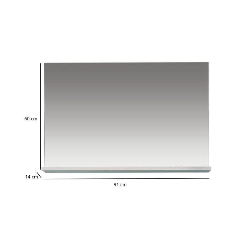 Asberry Wall Mirror with Shelves