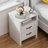 NightStand with Charging Station, Farmhouse Bedside Table with 2 Drawers and Open Storage,End Table with 2 AC Outlets & Type-C Ports for Bedroom-755350937-769347483