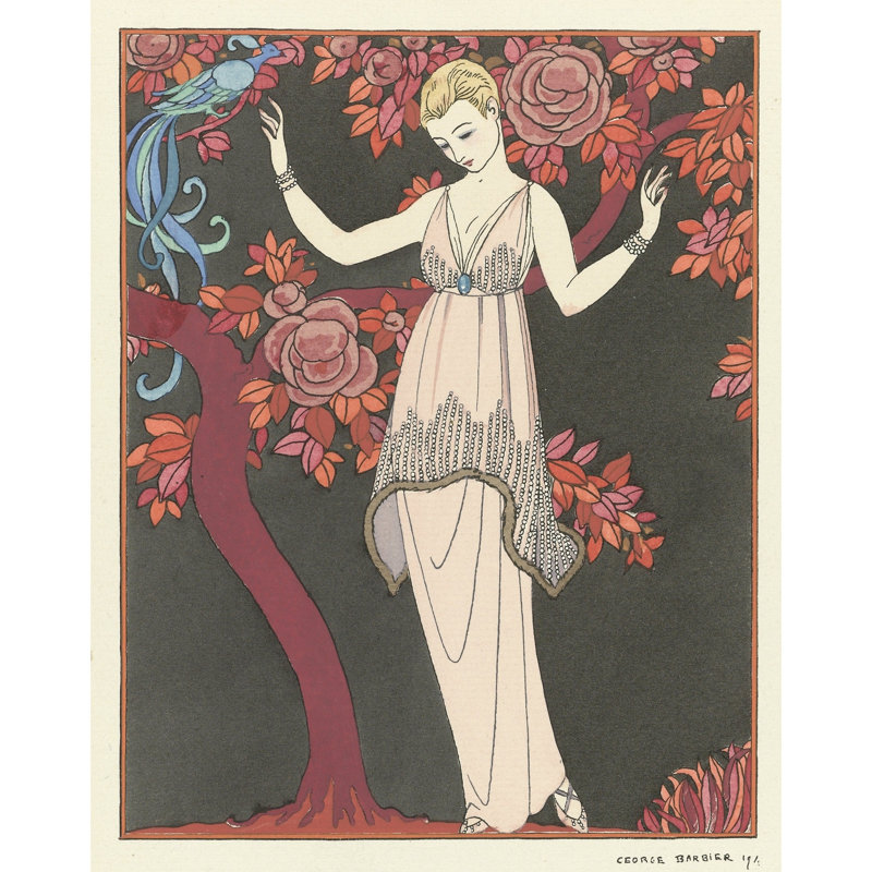 L'Arbre de science / robe du soir de Doeuillet, H 32 po x l 26 po