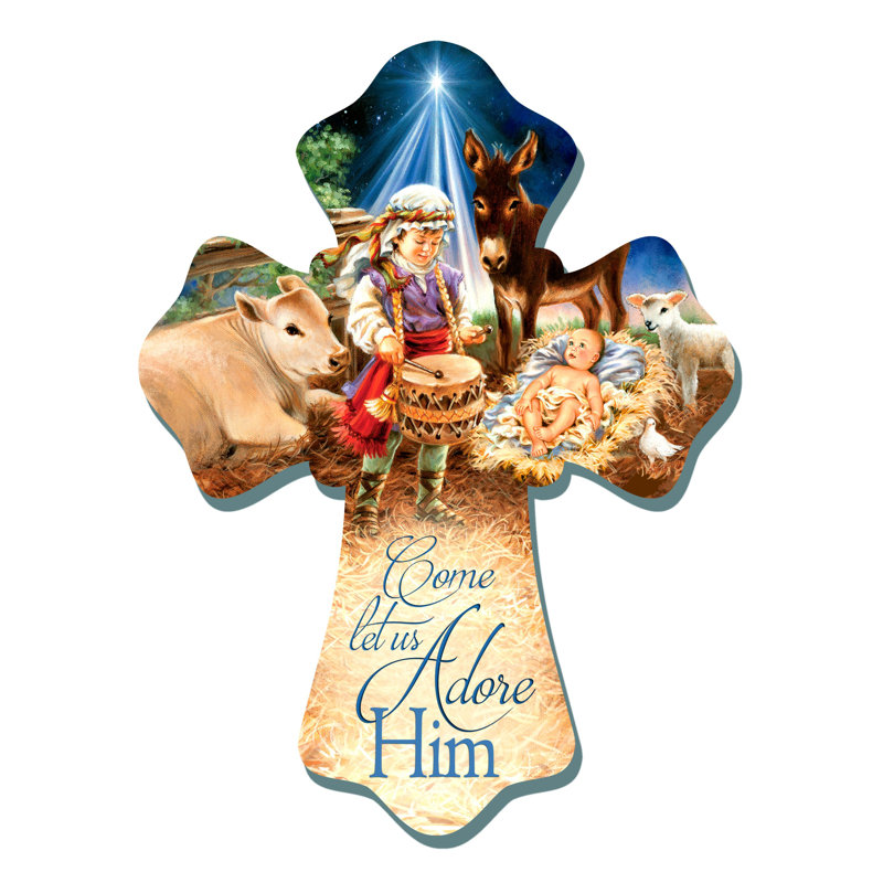Little Drummer Boy Wooden Cross