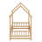 House-Shaped Floor Bed With Roof Frame And Integrated Safety Guardrails