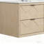 Meuble-lavabo flottant 48 po en bois massif avec plateau en marbre d'ingénierie-461985747