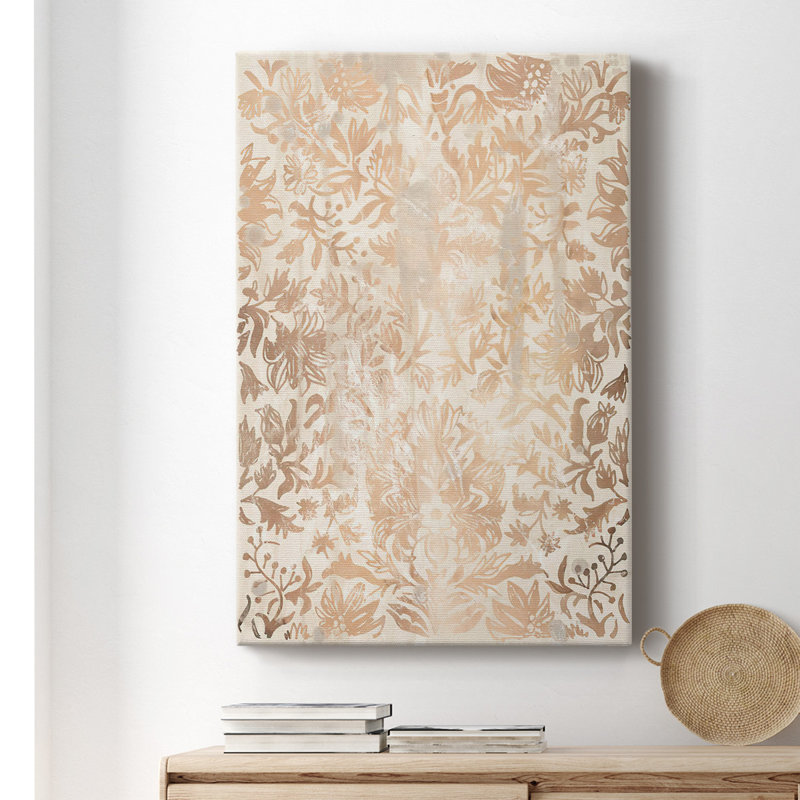 Noyer damassé I - reproduction sur toile tendue, H 12 po x l 8 po x P 1,5 po