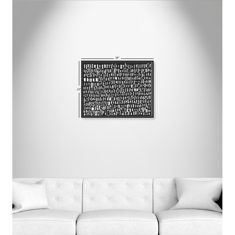 « tribal code-floater », peinture sur toile, H 22 po x l 28 po x P 2 po, Cadre noir