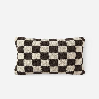 Checkerboard Lumbar Pillow Cover & Insert