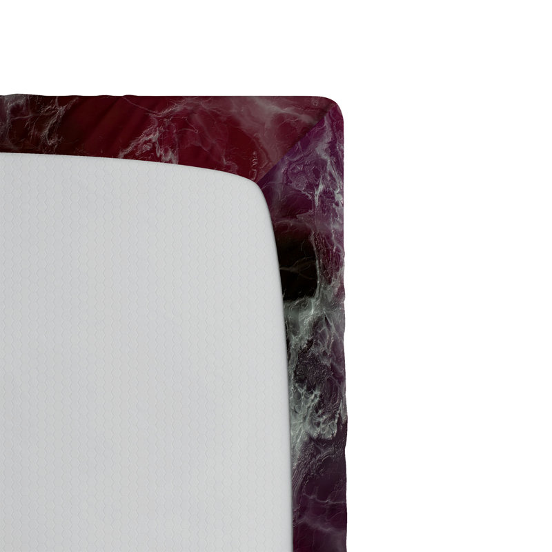 Drap-housse Ambesonne, Marbre gris anthracite / magenta, Drap-housse grand