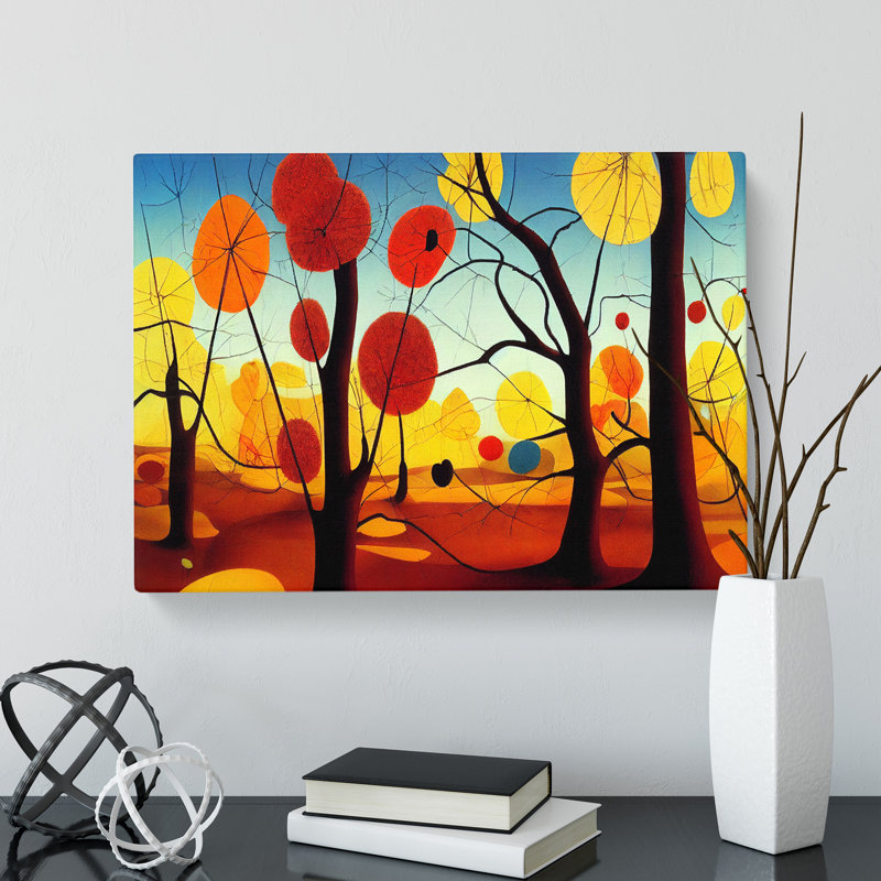 Autumn Forest Trees - Wrapped Canvas, 50cm H x 76cm W x 3cm D