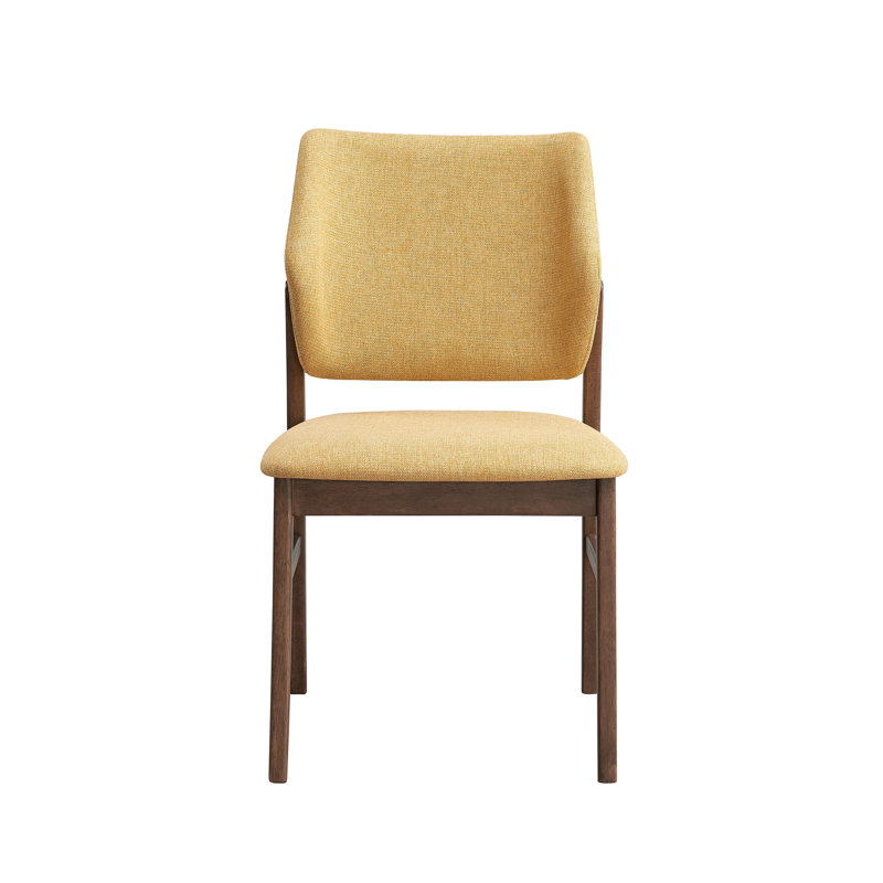 Ensemble de 2 chaises d'appoint Sarha en tissu et finition noyer