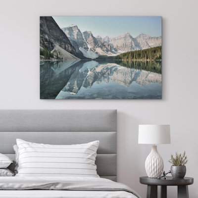 Paysage naturel «Mountain Range Forest Reflection» sur toile
