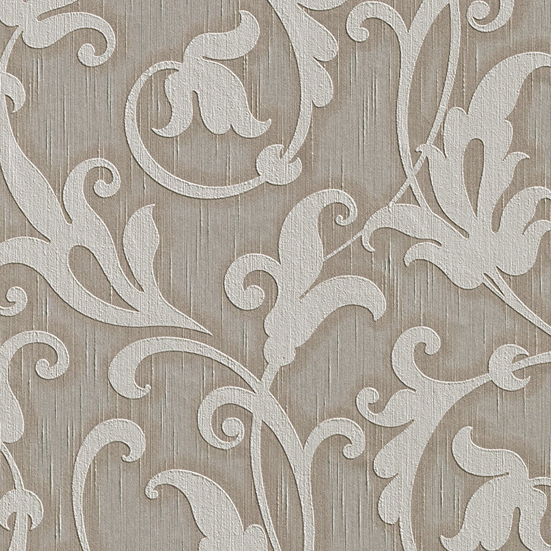 Tessuto 10.1m x 53cm Wallpaper, Brown/Grey