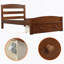 Structure de lit plateforme avec tiroir de rangement et support en lattes de bois sans sommier-487913194