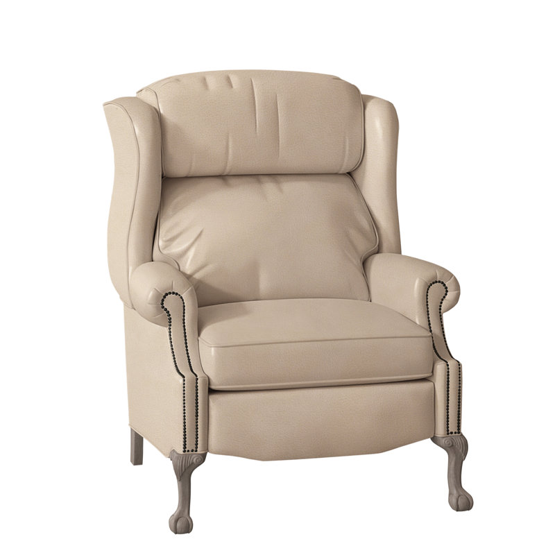 Fauteuil inclinable en cuir Maxwell, Cuir véritable gris clair délavé Aline, Pierre, Électrique