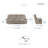 Ensemble de salon inclinable 3 pièces Hwang Plliow-731270710
