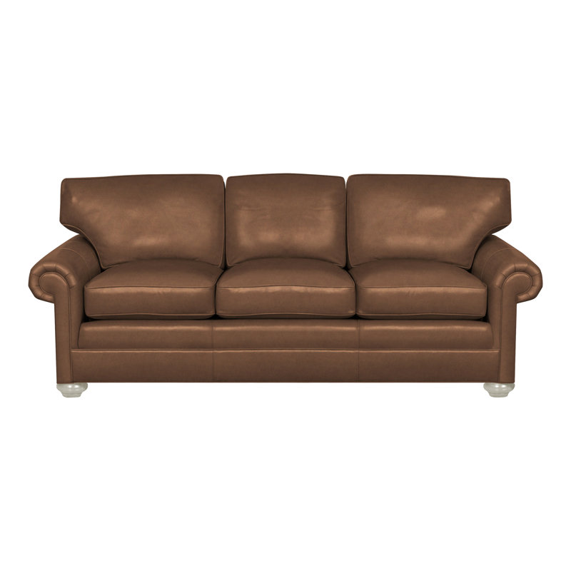 Main Street Sofa, Gatsby Brown Sugar Genuine Leather, Navajo