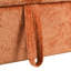 Canapé d'angle orange de 306 cm (120,5 po) avec canapé-lit réversible, lit gigogne, tiroir de rangement, compartiment caché, porte-gobelets et coussins ajustables pour un confort optimal dans votre salon.