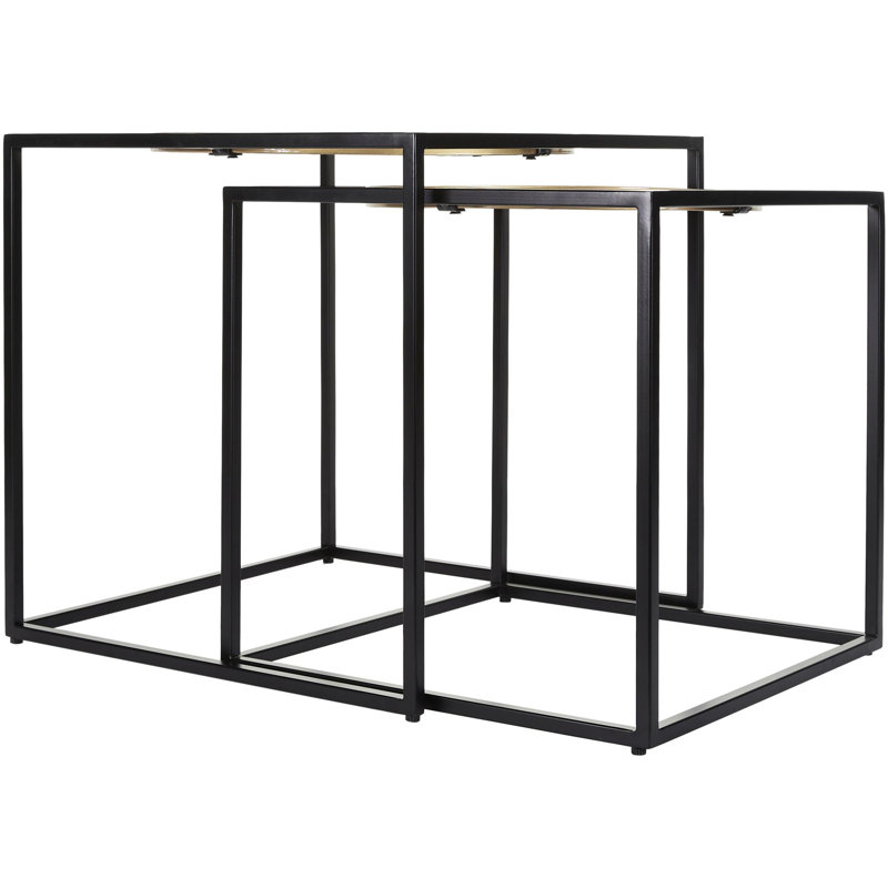 Dakya Glass Top Nesting Tables
