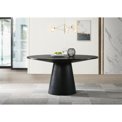 Table de salle à manger contemporaine noire Jacopo