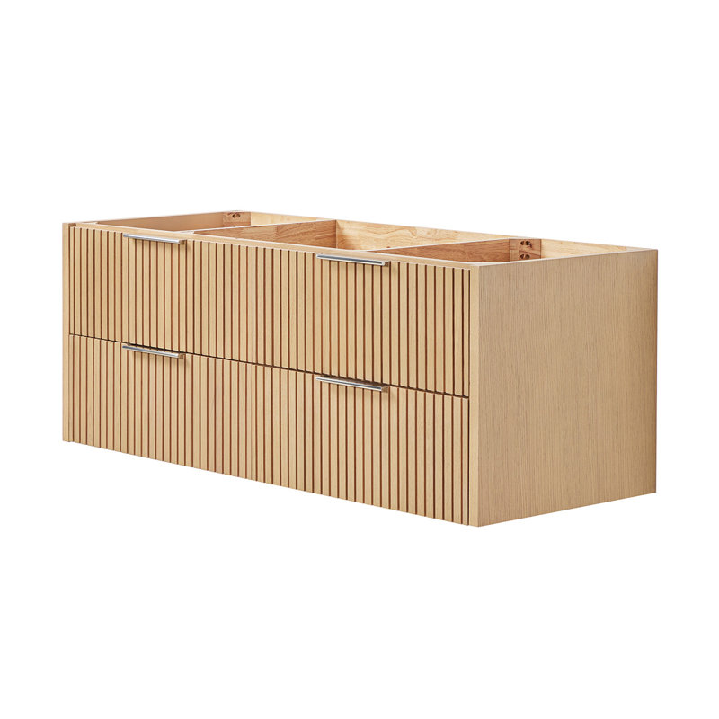 Armoire murale à simple cuve en chêne naturel Lucia, Chêne naturel