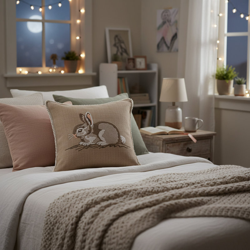 Bunny Throw Pillow 18" x 18"