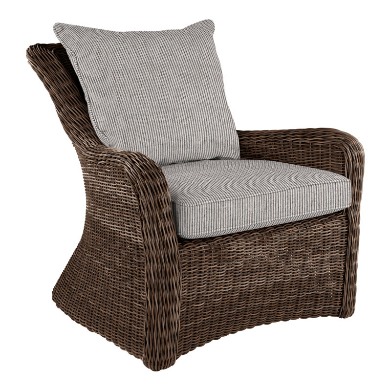 Sag Harbor Patio Chair with Sunbrella Cushions, Perigold Replay Char, Mocha