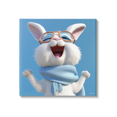 " Happy Rabbit In Blue " by Roozbeh