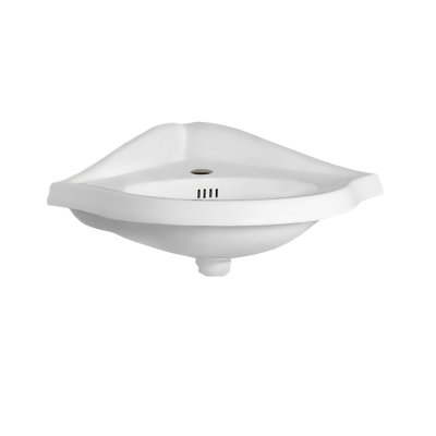 Whitehaus Collection Viterous China 26.75'' White Oval Bathroom Sink with Overflow