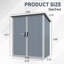 Remise de rangement extérieure 5 x 3 pi avec portes verrouillables-125847286