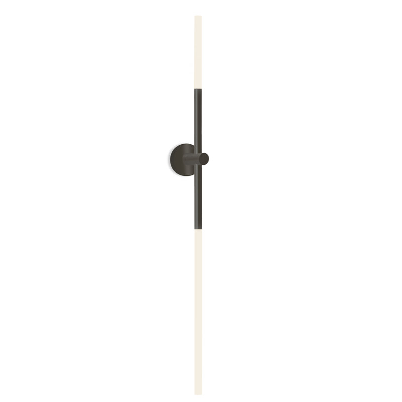 Bianca Linear Wall Lamp, Matt Black Silk Lacquered, 37.4" H x 4.7" W x 4.3" D