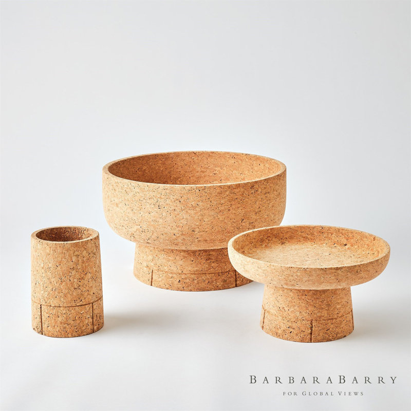 Tazza Cork Bowl, 9.5" H x 16" W x 16" D