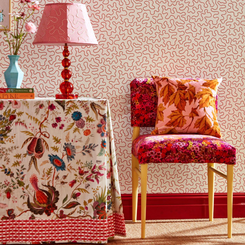 Wildflower Meadow Fabric, Carnelian/Spinel/Amethyst