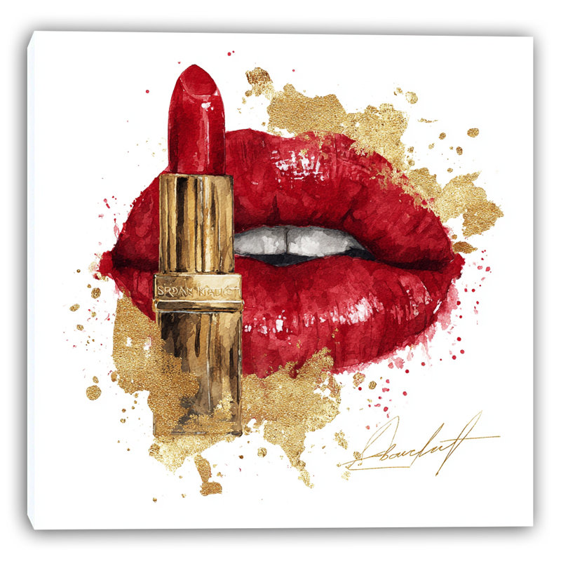 Art mural sur toile Luxe Rouge, H 30 po x l 30 po