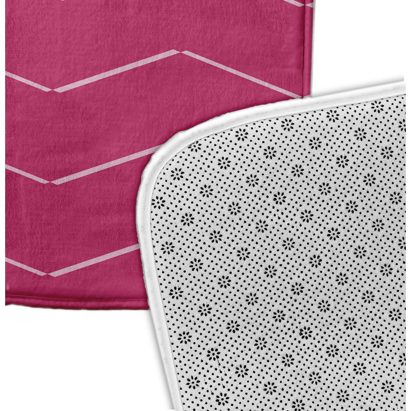 Tapis de bain Leininger, H 18 po x L 30 po, Rose / fuchsia