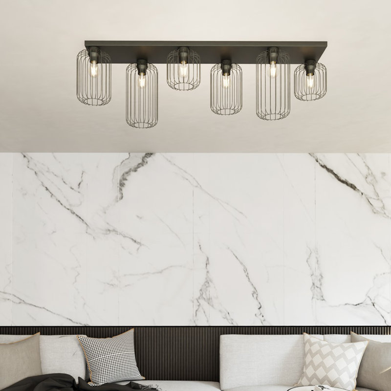 Belissa Flush Mount, Matte Black