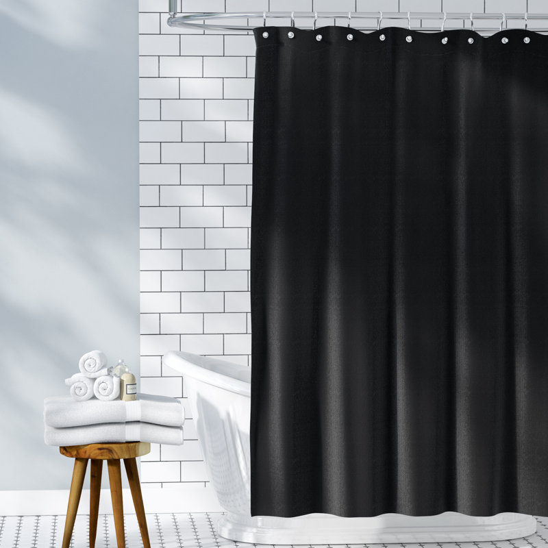 Cotton Shower Curtain, 72" H x 72" W, White
