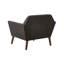 Méridienne avec accoudoirs de style moderne Mid-Century, boutons, pieds en bois de pacane massif, l 37 po x P 29,5 po, H 31,5 po, siège d'appoint, accoudoirs, confortable